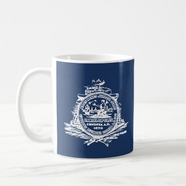 Taza De Café Bandera de Charleston, café de Carolina del Sur (Izquierda)