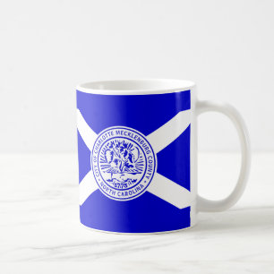 Taza De Café Bandera de Charlotte, Carolina del Norte