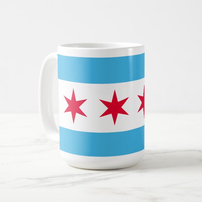 Taza De Café Bandera de Chicago (Anverso izquierdo)