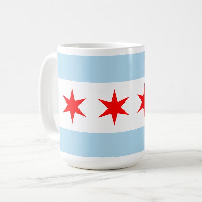 Taza De Café Bandera de Chicago (Anverso izquierdo)
