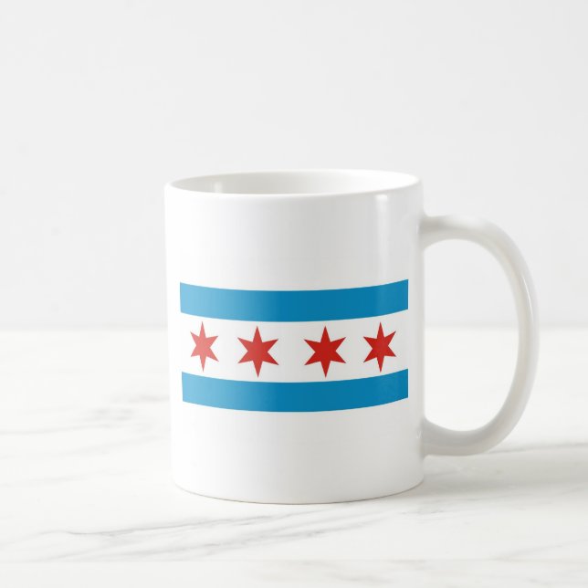 Taza De Café bandera de Chicago (Derecha)