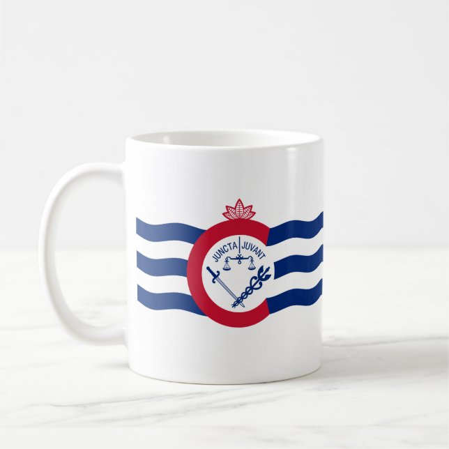 Taza De Café Bandera de Cincinnati, Ohio Café Mug (Izquierda)