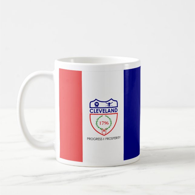Taza De Café Bandera de Cleveland, café de Ohio (Izquierda)