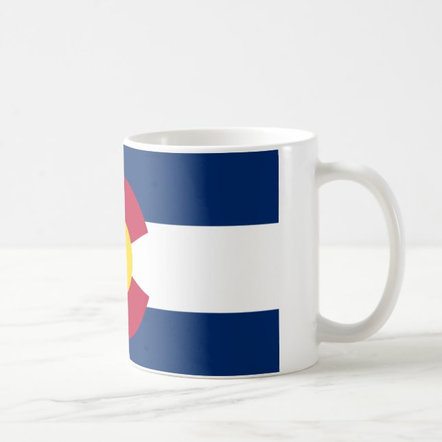 Taza De Café Bandera de Colorado (Derecha)