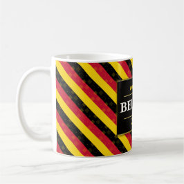Taza De Café Bandera de colores de rayas diagonales para aficio