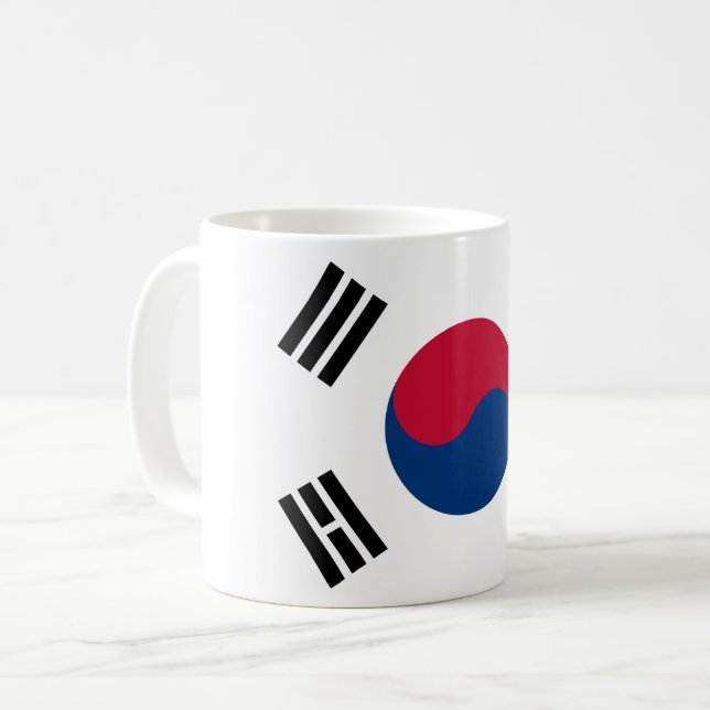 Taza De Café Bandera de Corea del Sur (Anverso izquierdo)