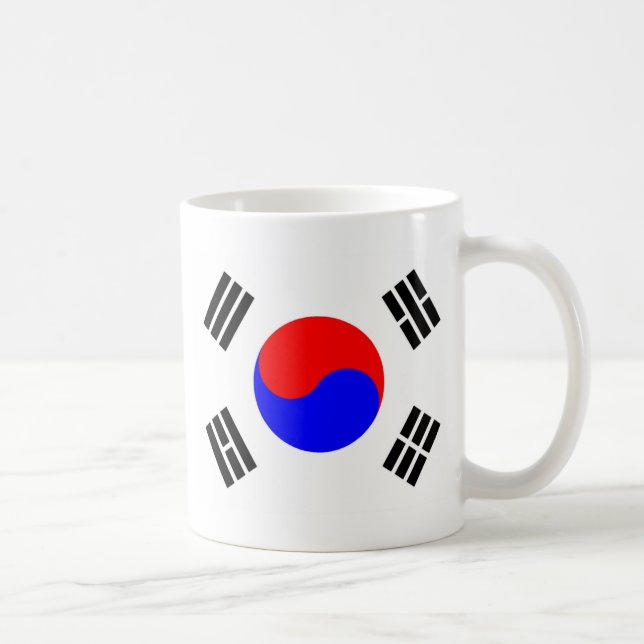 Taza De Café Bandera de Corea del Sur (Derecha)