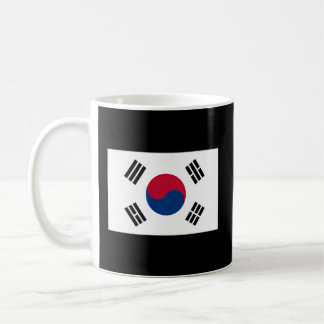 Taza De Café Bandera de Corea del Sur con colores nacionales co