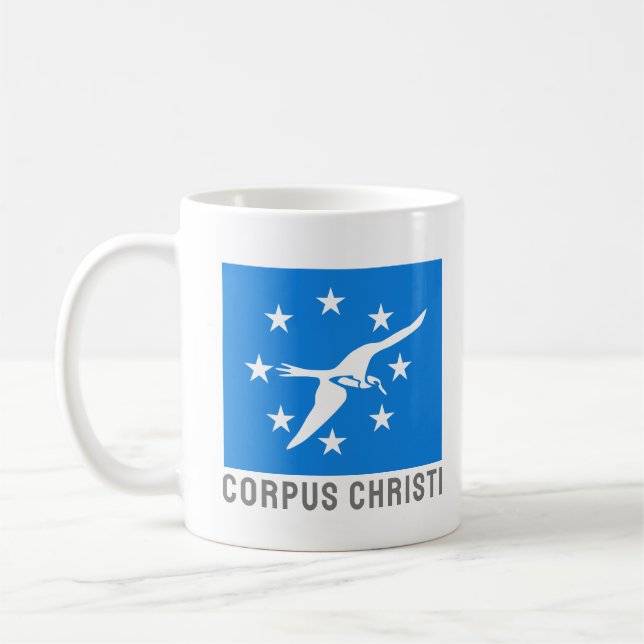 Taza De Café Bandera de Corpus Christi, Texas (Izquierda)