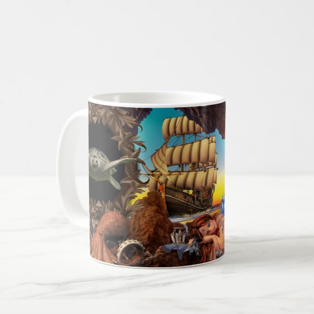 Taza De Café Bandera de cosecha pirata (Anverso izquierdo)