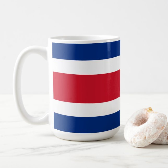 Taza De Café Bandera de Costa Rica (Con donut)