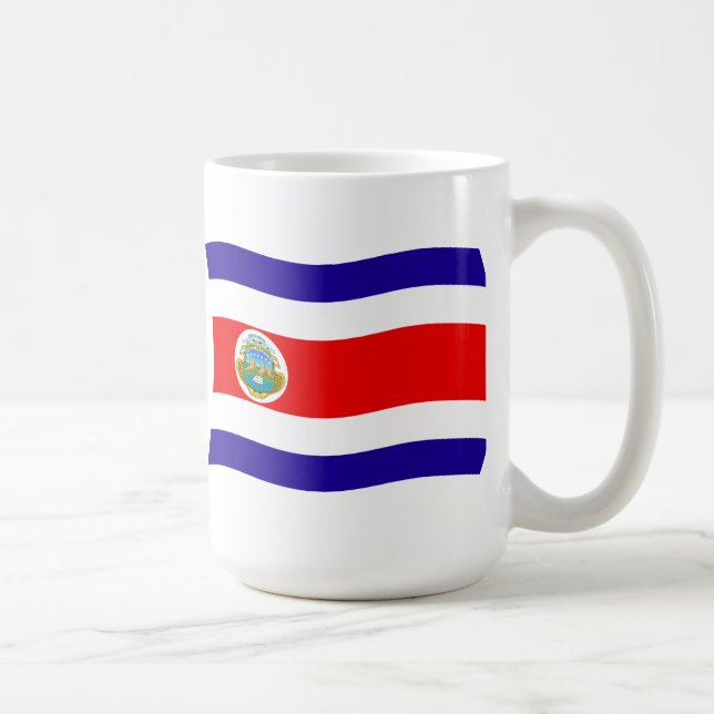 Taza De Café Bandera de Costa Rica (Derecha)