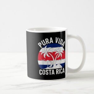 Taza De Café Bandera de Costa Rica Vintage Pura Vida Vac de Ver