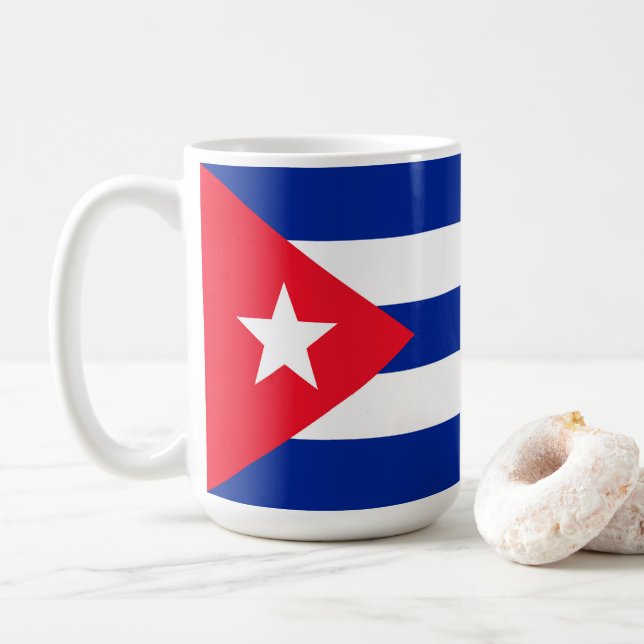 Taza De Café Bandera de Cuba (Con donut)