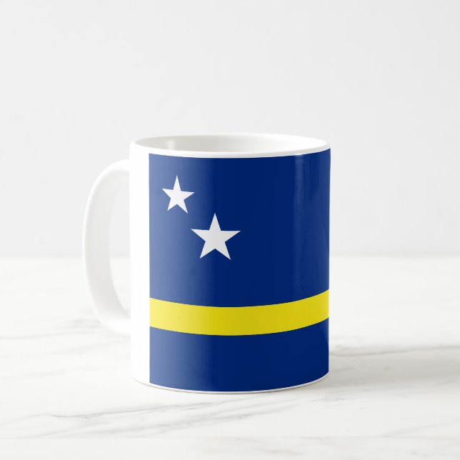 Taza De Café Bandera de Curazao (Anverso izquierdo)