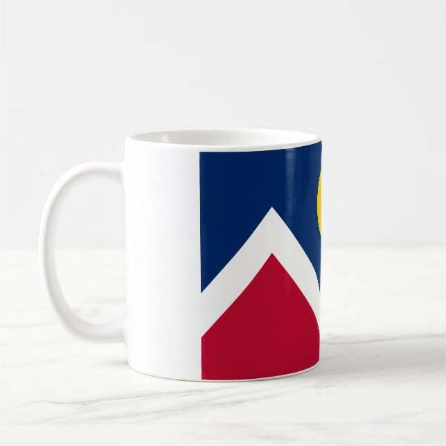 Taza De Café Bandera de Denver, Colorado (Izquierda)