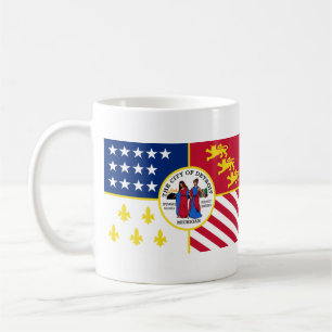 Taza De Café Bandera de Detroit, Michigan