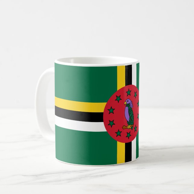 Taza De Café Bandera de Dominica (Anverso izquierdo)