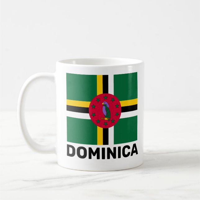 Taza De Café Bandera de Dominica (Izquierda)