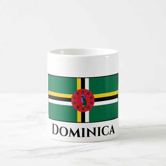 Taza De Café Bandera de Dominica (Centro)