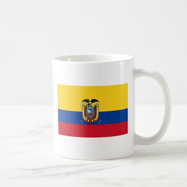 Taza De Café Bandera de Ecuador (Derecha)