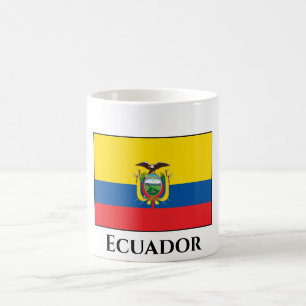 Taza De Café Bandera de Ecuador (ecuatoriano)