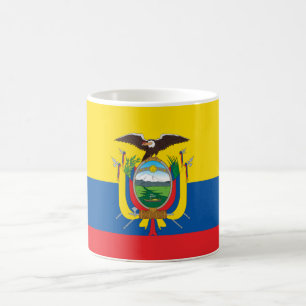 Taza De Café Bandera de Ecuador (ecuatoriano)