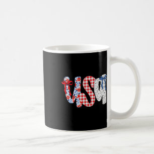 Taza De Café Bandera De EE. UU. 4 De Julio Coquette Lazo Floral