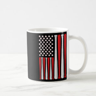 Taza De Café Bandera de EE. UU. - Bandera de béisbol americana