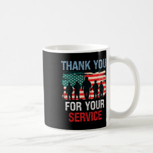 Taza De Café Bandera De Ee.Uu. Gracias Por Su Servicio - Memori