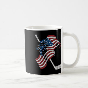 Taza De Café Bandera de EE. UU. Hecha De Palos De Hockey 