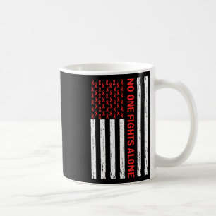 Taza De Café Bandera de EE. UU. Nadie lucha solo Contra la Conc