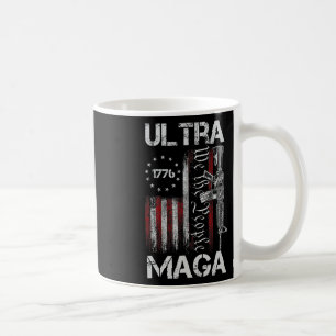 Taza De Café Bandera De Ee.Uu. Ultra Gun Ee. Uu. 4 De Julio Tru