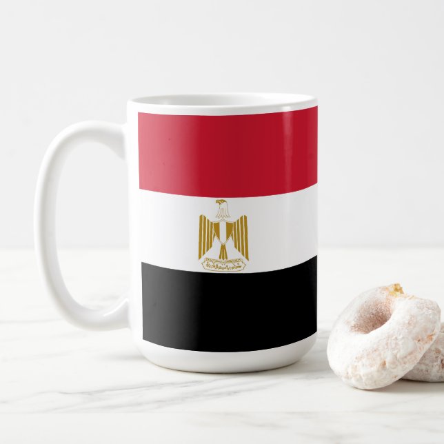 Taza De Café Bandera de Egipto (Con donut)