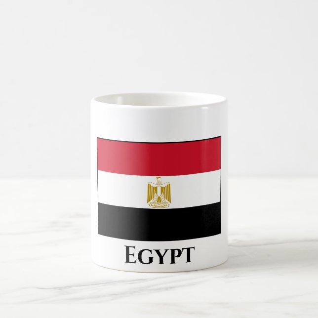 Taza De Café Bandera de Egipto (Egipto) (Centro)