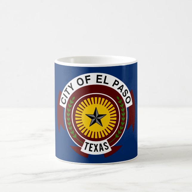 Taza De Café Bandera de El Paso (Texas) (Centro)