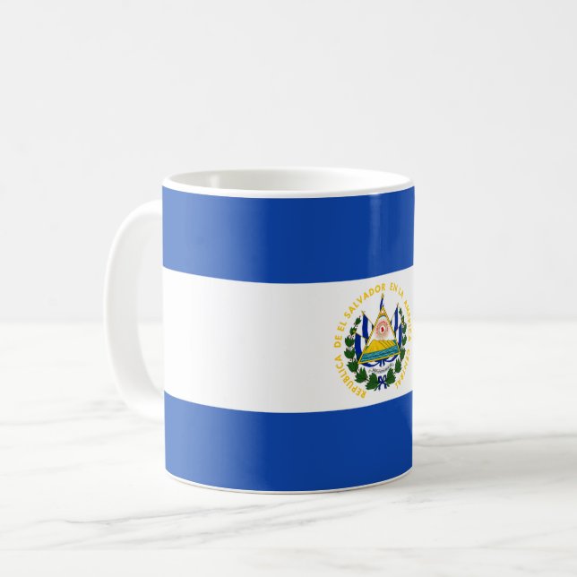 Taza De Café Bandera de El Salvador (Anverso izquierdo)