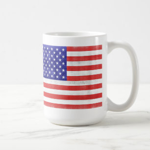 Taza De Café Bandera de época Mugs de Estados Unidos