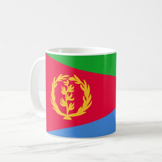 Taza De Café Bandera de Eritrea (Anverso izquierdo)