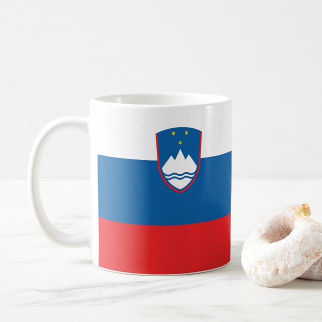Taza De Café Bandera de Eslovenia (Con donut)
