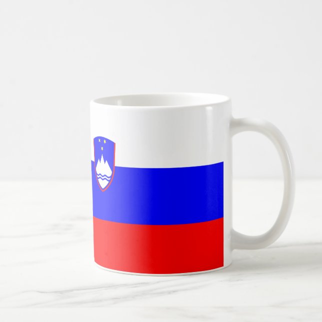 Taza De Café Bandera de Eslovenia Café Cerámico Mug (Derecha)