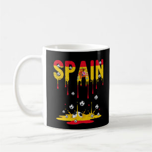 Taza De Café Bandera de España de Fútbol Americano con Efecto d