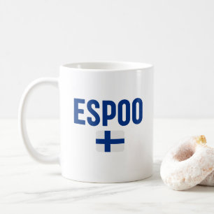 Taza De Café Bandera de ESPOO Finlandia