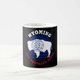 TAZA DE CAFÉ BANDERA DE ESTADO DE IGUALDAD DE WYOMING