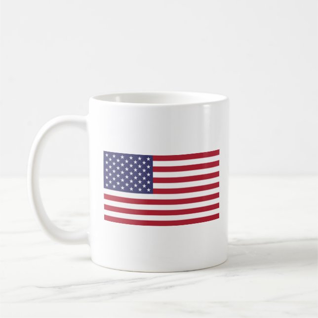 Taza De Café Bandera de Estados Unidos (Izquierda)