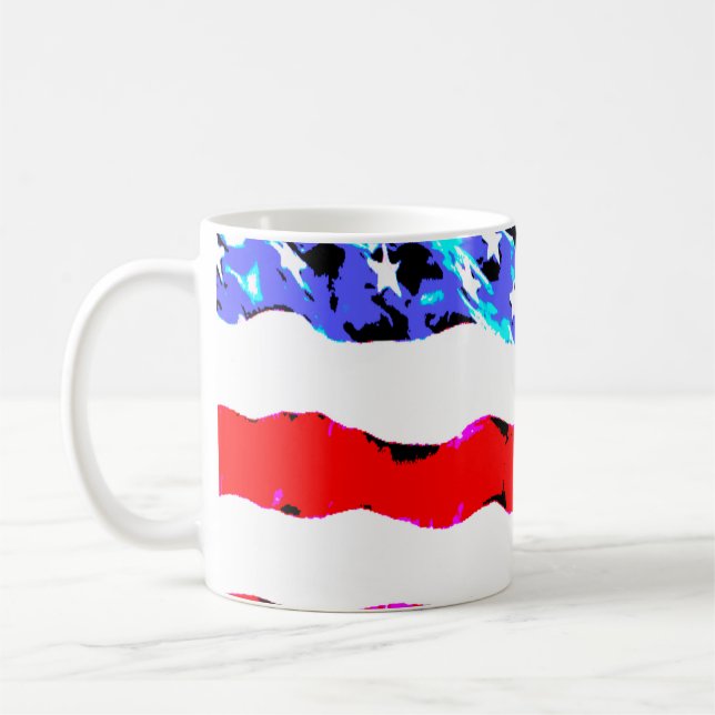 Taza De Café Bandera de Estados Unidos (Izquierda)