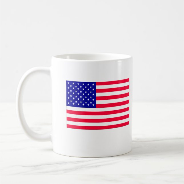 Taza De Café Bandera de Estados Unidos 4 de julio (Izquierda)