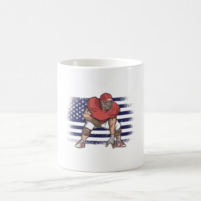 Taza De Café Bandera de Estados Unidos de la camiseta de un hin (Centro)