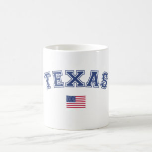 Taza De Café Bandera de Estados Unidos de Texas