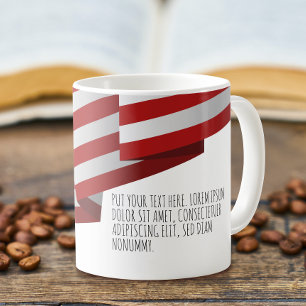 Taza De Café Bandera de Estados Unidos   Insignia   Pop Art
